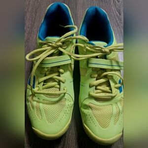 Womens Babolat Propulse All Court Shoes lemon/Aqua Blue size 8 velcro & tie